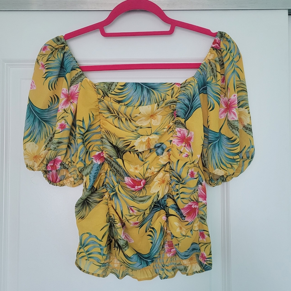 Yellow Floral Top